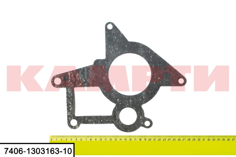 Прокладка корпуса водяных каналов левая 7406.1303163-10 КАМАЗ-ЕВРО резинометалл. ВАТИ (ОАО КАМАЗ)