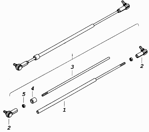 Тяга газа телескопическая (Толкатель) ЕВРО 5320-1108040