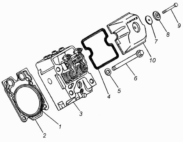 Головка блока цилиндра ЕВРО 740.30-1003010 (ОАО "КАМАЗ")